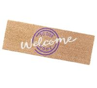 Paillasson en coco naturel antidérapant 25 x 75 cm Tapis maison porte entrée extérieure (A)