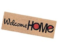 Paillasson en coco naturel antidérapant 25 x 75 cm Tapis maison porte entrée extérieure (B)