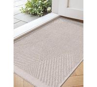 Paillasson fin et lavable à motif losange, pour l'intérieur et l'extérieur
