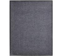 vidaXL Paillasson Tapis d'Entrée Tapis de Porte Tapis de Bureau Tapis Antidérapant Anti-Poussière Pêche Saleté Maison Gris 117x220 cm PVC