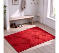 Paillasson Interieur Entree Tapis D'Entrée Absorbant 25x75cm Rouge | Tapis Entree Interieur Imperméable, Lavable, Retient La Poussière Pour Chien Entrée Couloir Cuisine
