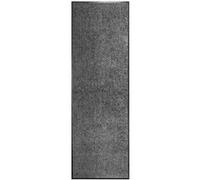 vidaXL Paillasson Lavable Tapis de Couloir Paillasson d'Entrée Tapis de Porte Tapis de Bienvenue Intérieur Extérieur Antidérapant Anthracite 60x180 cm