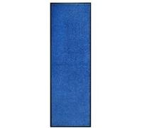 vidaXL Paillasson lavable - Bleu 60x180 cm