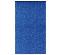 vidaXL Paillasson lavable Bleu 90 x 150 cm