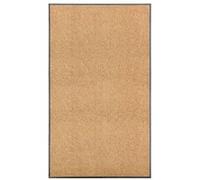 vidaXL Paillasson lavable antidérapant Intérieur/Extérieur Crème 90x150 cm