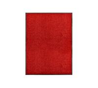 vidaXL Paillasson Lavable Antidérapant Intérieur/Extérieur Rouge 90x120 cm