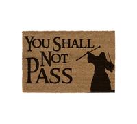 SD TOYS - Paillasson Seigneur des Anneaux, avec la Silhouette de Gandalf, Tapis d'Entrée en Fibre de Coco, Antidérapant, 60 x 40 cm, Épaisseur 17 mm, Marron et Noir