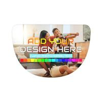 Paillasson Personnalisable avec Logo et Texte - Tapis d'entrée demi-rond