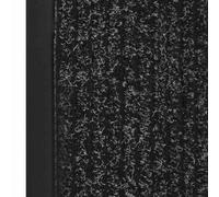 Paillasson Rayé Anthracite 40x60 cm en Polyéthylène | 100 % polyéthylène, feutre aiguilleté, dos en vinyle antidérapant, bordure noire, pour véranda et couloir