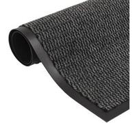 vidaXL Paillasson Rectangulaire Tapis de Sol Antidérapant Tapis de Porte Tapis d'Entrée Couloir Interieur Anti-poussière 120x180 cm Anthracite