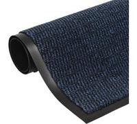 vidaXL Paillasson Rectangulaire Tapis de Sol Antidérapant Tapis de Porte Tapis d'Entrée Paillasson de Couloir Interieur Anti-poussière 60x90 cm Bleu
