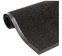 vidaXL Paillasson rectangulaire – antidérapant, anti-poussière, tapis d'entrée 90x150 cm Noir