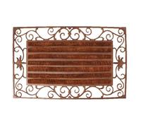 Esschert design - Paillasson tapis fonte rouleaux coco interchangeables - 74 x 46 cm