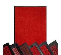 Paillasson rouge XXL pour couloir, entrée, entrée intérieure et extérieure - Antidérapant et facile d'entretien (120 x 180 cm, Rhin)