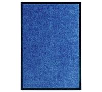 vidaXL Paillasson Lavable Tapis de Couloir Paillasson d'Entrée Tapis de Porte Tapis de Bienvenue Intérieur Extérieur Antidérapant Bleu 40x60 cm