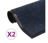 Paillasson vidaXL Rectangulaire Bleu
