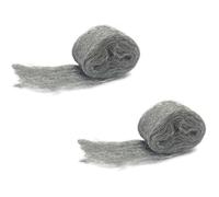 Paille de fer Lot de 2 Laine acier 0000 Grade Fil de Nettoyage Wire Wool Polissage Acier Laine pour Nettoyage Polissage