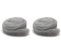 Paille de Fer n° 2 - Rouleau de 200g de Laine d’Acier - Grade Fort Idéal pour les Travaux de Ponçage et les Bois Durs (Lot de 2)