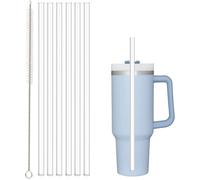 Paille de rechange compatible avec les gobelets Stanley de 40 oz et 30 oz, lot de 6 pailles réutilisables avec brosse de nettoya