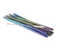 Paille en acier inoxydable, longueur: 215 mm, métallique