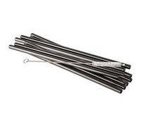 Paille en acier inoxydable, longueur : 215 mm, noir