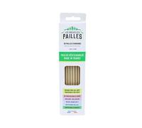 Paille en Canne à Sucre 100% BIODÉGRADABLE - Boite de 30 - Taille 20cm ø6cm - Réutilisable, Made In France, Idéale pour vos évènements, paille Réutilisable, Compostable, Durable