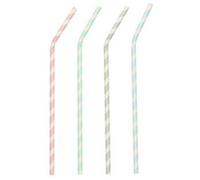 Paille en papier 'Stripes', couleurs assorties