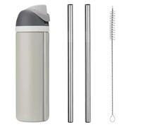 Paille Inox Lot de 2/4/6 pailles rechange en métal for bouteille d'eau Owala 24 oz et 32 oz, avec 1 goupillon nettoyage, réutilisables acier inoxydable pour jus et boissons(2Pcs)