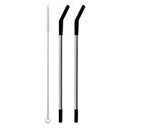 Paille Inox Paille en acier inoxydable avec embout silicone, 2 pailles de rechange for 40 oz/30 oz + 1 brosse à paille pour les smoothies