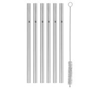 Pailles de 18 cm, set de 6 pièces, avec brosse, acier inoxydable, WMF