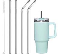 Pailles de rechange réutilisables en acier inoxydable Stanley compatibles avec le récipient de voyage Stanley Adventure Quencher