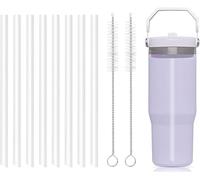 Pailles de rechange uniquement compatibles avec les gobelets Stanley IceFlow Flip Straw de 880,5 g, 1,8 l (ancien modèle) - Accessoires inclus : 8 pailles, 2 brosses de nettoyage