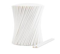Pailles en Papier Biodégradables 20cm et 8mm - Couleur Blanche - Lot de 250 à 5000 - Pailles Jetables Longues pour Boissons Froides, Cocktails, Milkshakes, Smoothies (5000, Blanc Uni, 20cm x 6mm)