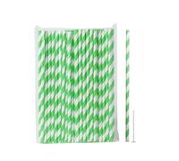 Pailles en papier for boire, 100 pièces, papier jetable coloré, paille kraft dégradable, fournitures de décoration for fête de mariage(Green)