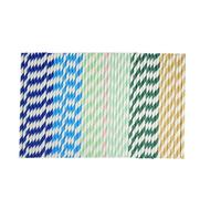 Pailles en papier for boire, 100 pièces, papier jetable coloré, paille kraft dégradable, fournitures de décoration for fête de mariage(Mixed colors)