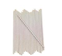 Pailles en papier for boire 200 pièces pailles en papier doré métallique pailles à boire jetables for anniversaire mariage bébé douche fête fournitures(Silver)