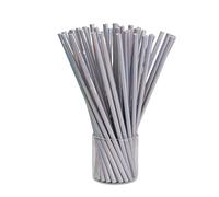 Pailles en papier for boire 300 pièces pailles irisées jetables paille de papier décorative de fête for smoothies milkshakes jus de vin bar de cuisine(Gradient silver)