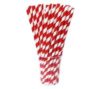 Pailles en papier for boire 500 pièces pailles en papier à rayures blanches rouges à boire pailles jetables fête d'anniversaire bars restaurants boissons paille