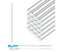 Pailles en verre HALM 50 x 20 cm, avec brosse de nettoyage professionnelle, lot de 50 pièces