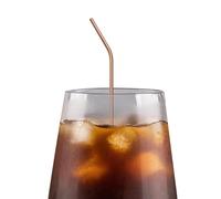 Pailles réutilisables pour gobelets de 591 ml | Paille en acier inoxydable pour boissons, smoothies, milkshakes | Longues pailles en métal pour , 21,6 cm, 6 mm, 5 couleurs