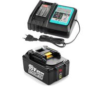 PaillYue BL1850B 18 V 5,0 Ah de Rechange, pour Makita Batterie 18 V et Chargeur, Compatible avec Makita DUC355Z, DUC353Z, DDF485Z DHP487Z, pour Radio DMR112