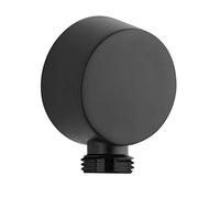 Paini - Diana Prise d'eau ronde 1/2" x 1/2" à mur pour douche en métal avec finitions noires et mates, design moderne, entièrement fabriqué et fabriqué en Italie