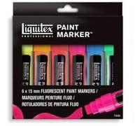 Paint Markers pointe large set de 6 couleurs fluos G