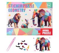 Paint Sticker Kids - Sticker Art Activity Book, Large Size Fun Learning with for Kids Paper Stickers Art Books with Educational Toys Creative Play, Cartoon Animal Paint by Stickers Book