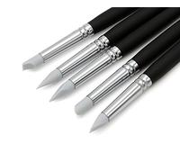 Paintersisters® Pinceau en Silicone, Set de 5, Taille 10, Pinceau de modelage, Colour-Shaper, modèle Souple, Style Long