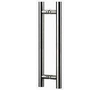 Paire bâton de maréchal inox 304 poignée tirage droit Ø32 L.600 axe 400 mm - 695