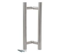 Paire bâton de maréchal inox 304 poignée tirage droite Ø38 L.1800 axe 1500mm INOX IMPORT - 696