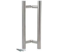 Paire bâton de maréchal inox 304 poignée tirage droite ø38 l. 1800 axe 1500mm inox import - 696 G