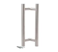 Paire bâton de maréchal inox 304 poignée tirage oblique Ø32 L.600 axe 400 mm - 188