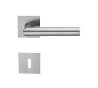Paire bequille/rosace plate autocollante carree cle l 7mm/35-45mm amsterdam inox f69 3478448